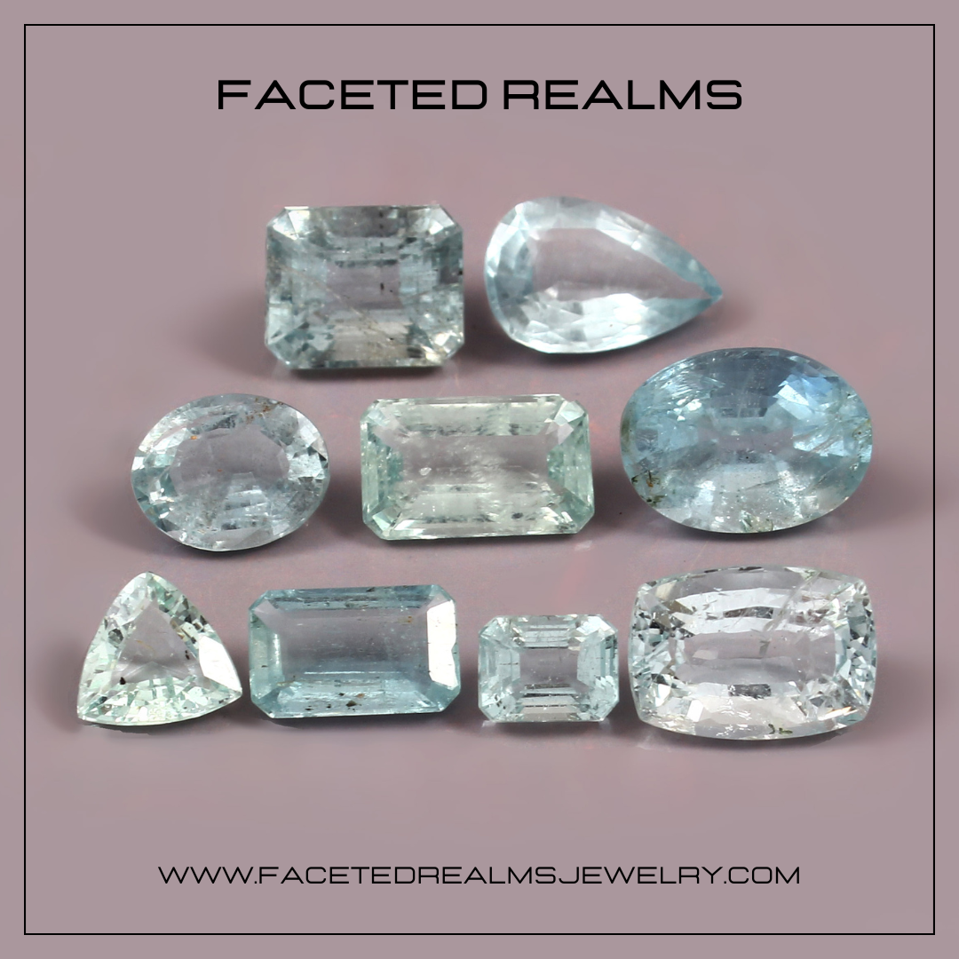 Faceted Natural Aquamarine Gemstone Wholesale Lot