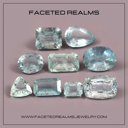 Faceted Natural Aquamarine Gemstone Wholesale Lot