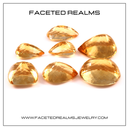 Faceted Natural Citrine Quartz Wholesale Lot