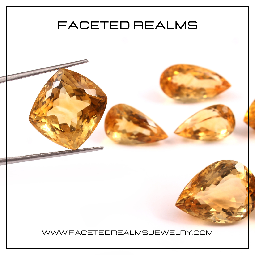 Faceted Natural Citrine Quartz Wholesale Lot