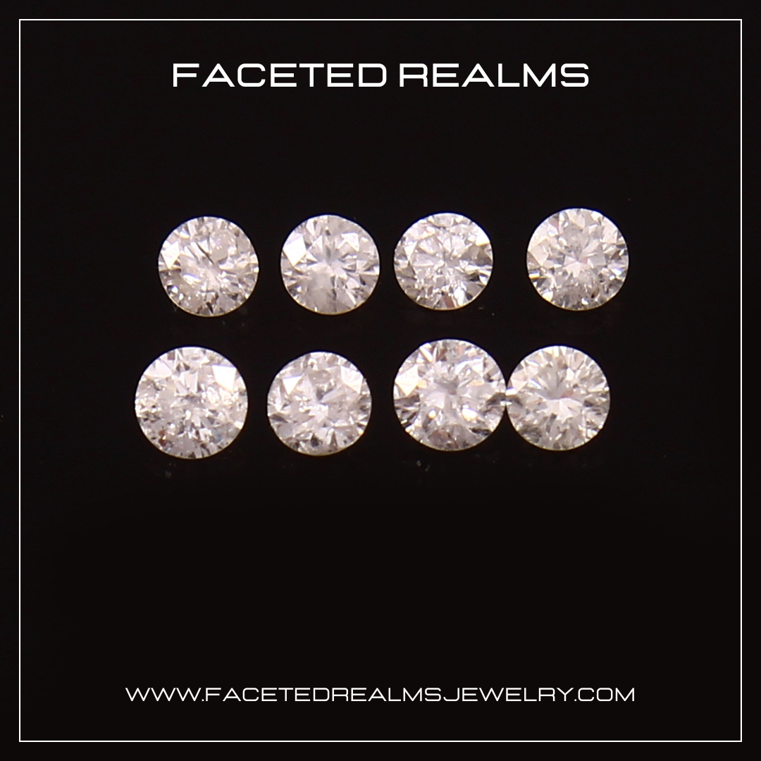 Natural Round Brilliant Diamonds in 2mm Size for Jewelry Making