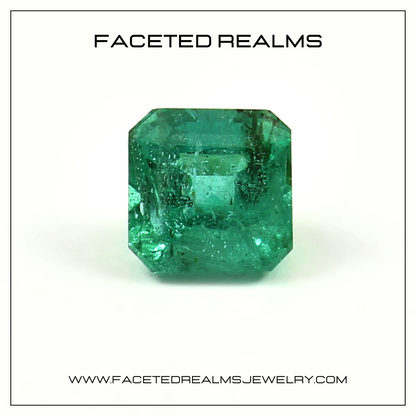 1.10 Carats Asscher Cut Zambian Emerald Natural Gemstone