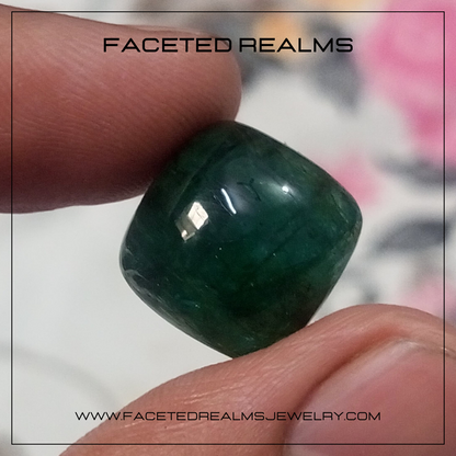 17.7 Carats Zambian Emerald Gemstone Cushion Cabochon