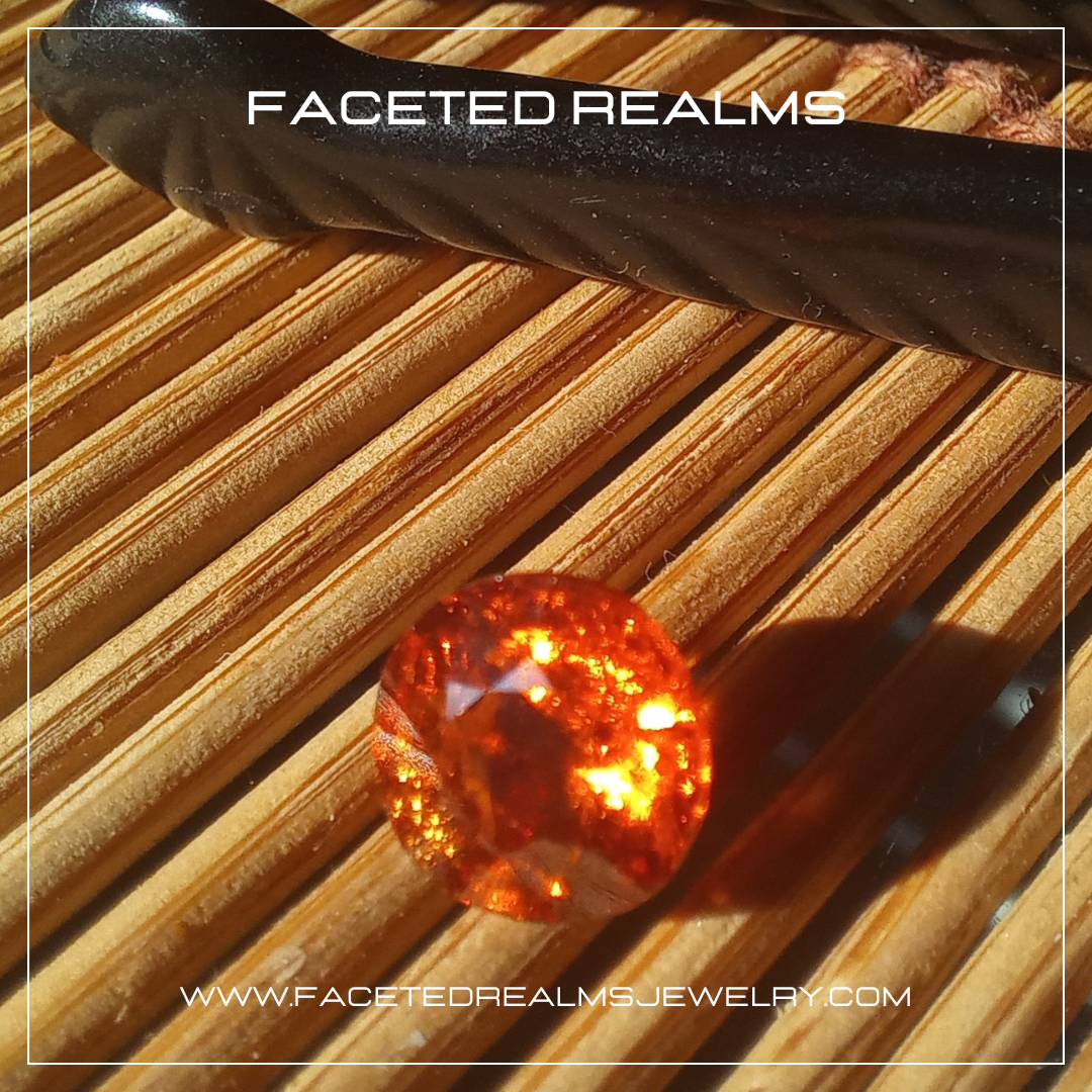 2.5 Carats Oval Neon Orange Fanta Garnet Gemstone