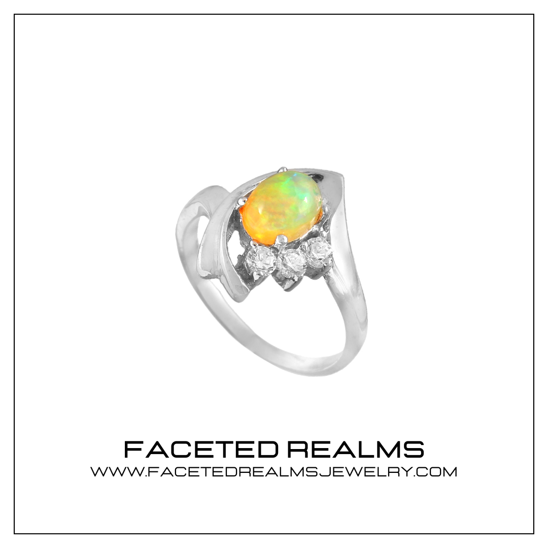 Symbolic Fusion: Ethiopian Opal 'Fruit of the Earth' Art Women's Ring