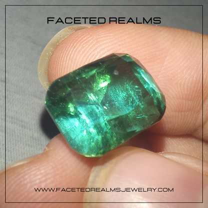 8.6 Carats Bicolor Dichroic Lagoon Blue-Green Tourmaline Gemstone