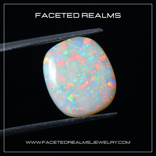 2.8 Carats Australian White Opal Natural Gemstone Cabochon