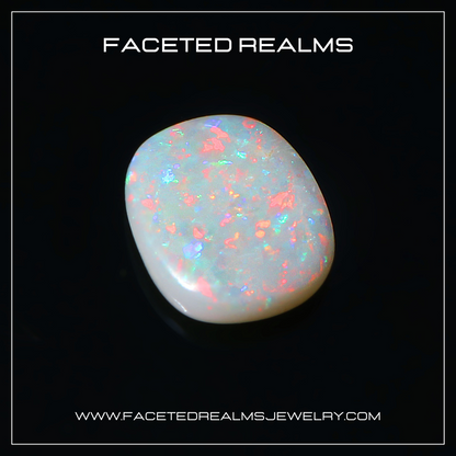 2.8 Carats Australian White Opal Natural Gemstone Cabochon