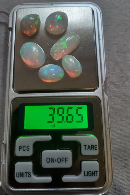 Wholesale Lot of Natural White Ethiopian Opal Gemstone Cabochons